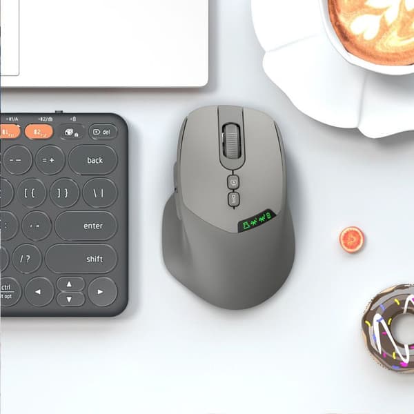 2.4G trådløs mus, Bluetooth 5.0, dobbel modus, stillegående, stasjonær PC, melkete-farge
