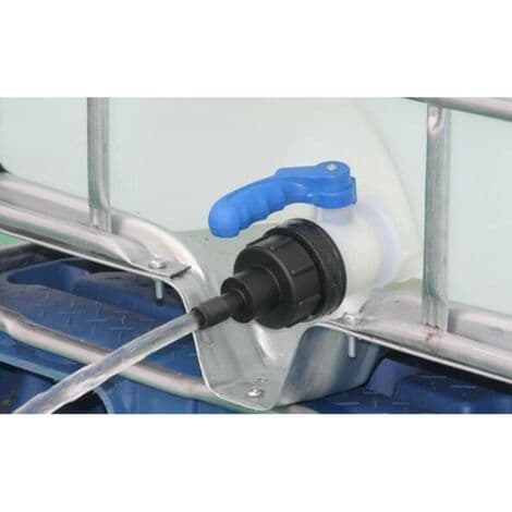 1000L Plasttankventil, 62mm IBC-adapter, Universaladapter til 1000 liters tanke