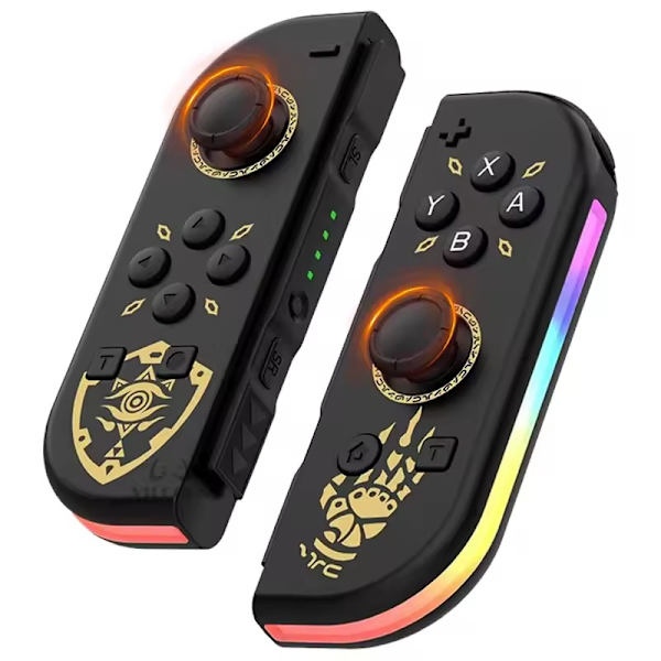 Switch Joystick Controller Kompatibel med Switch OLED Lite Joy Controller L/R med Vække-funktion Sort Guld