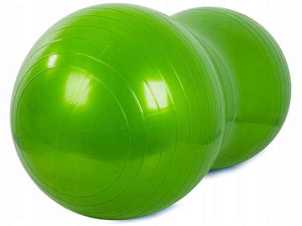 Træningsbold / Pilatesbold med pumpe - Peanut Grøn green