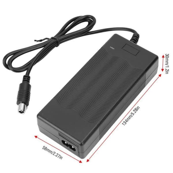 Batterioplader - Xiaomi M365 - 42V 2A - Kompatibel med Ninebot S1/S2/S3/S4 - Sort
