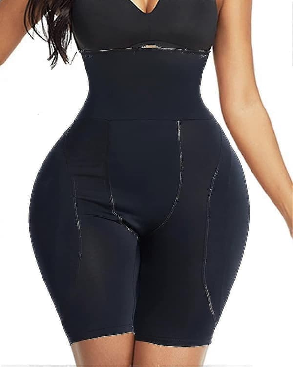 Höftkuddar för kvinnor Shapewear Höftförstärkare Formande Underkläder Vadderade Rumpkuddar Höftgropskuddar - Perfekt Black Large