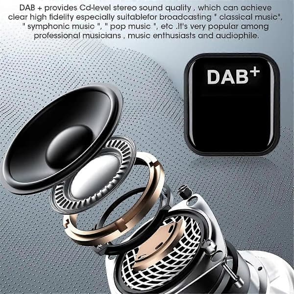 DAB+ Antenne for Android Bilradio med USB-adapter GPS Stereo DAB-mottaker Spiller for Europa Univer