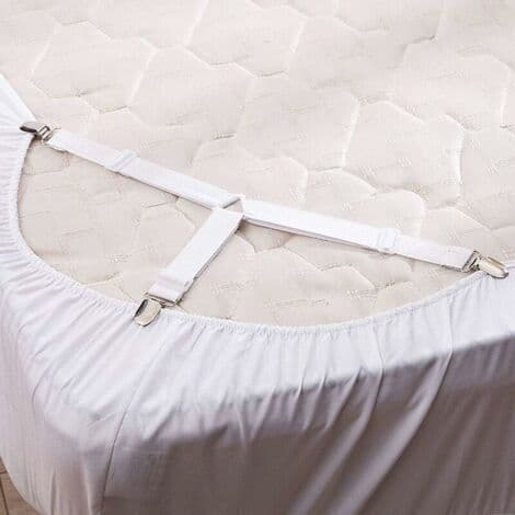 4-delade lakanremmar – Justerbara elastiska fästen – Triangulär form för optimalt grepp – Bredd 25 mm, Längd 20-50 cm – Vit