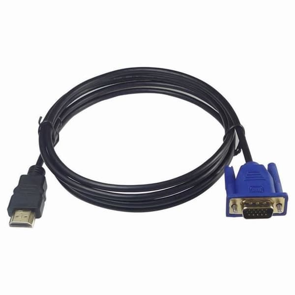 HDMI til VGA-kabel - Intet navn - 1,8 m - 1080P HD - Integreret digital lyd - Sort