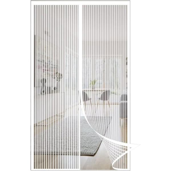 Hvit magnetisk myggnettinggardin 100x210cm