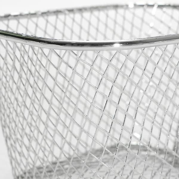 Pommes frites-korg - Mini Mesh - 10.5x8.5x6.5cm - Silver - Samtida design