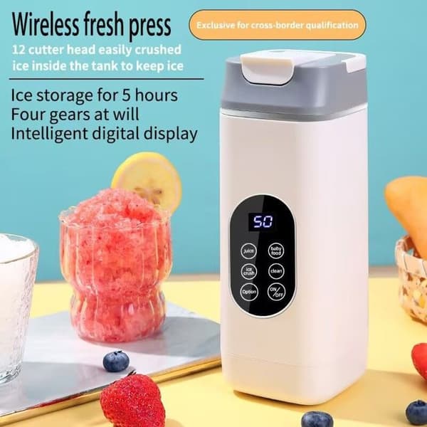 Bærbar elektrisk juicekopp, multifunksjonell oppladbar juicer, liten blender