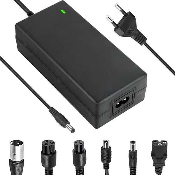 42V 2A El-løbehjul Oplader, 6-stik Hoverboard Adapter, Universal LED E-cykel Hurtig Opladning