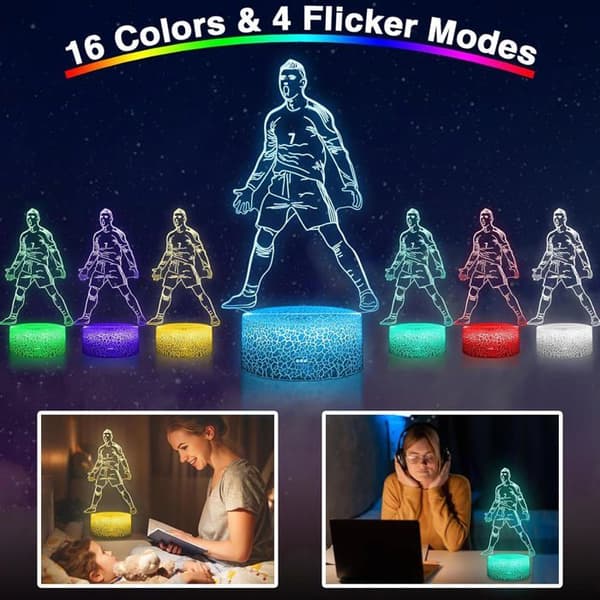 Taylor Swift Lampe, 3D Illusion Lys, 16 Farver LED Natlys, Fødselsdagsgave til Julefans - Stil 2