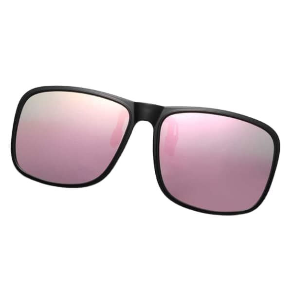 Uppfällbara solglasögon Clip-On Rosa Spegelglas