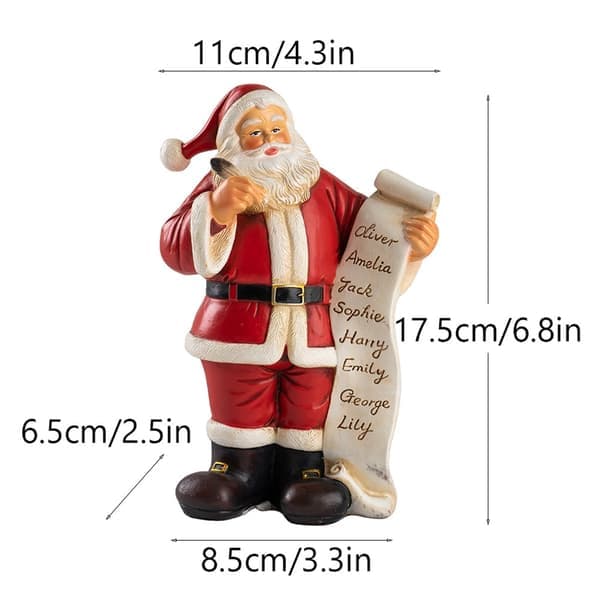 Julenissestatue Julefigur Dekor Julepynt Figurer Gull Gold 2