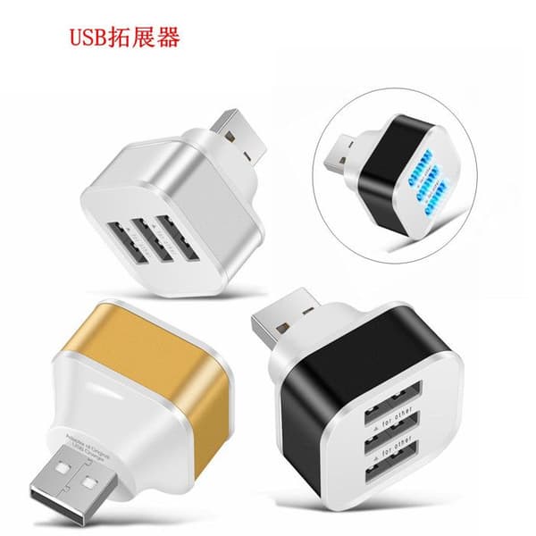 3-porttinen USB 2.0 -keskitin, USB 1–3 -sovitin (L38)