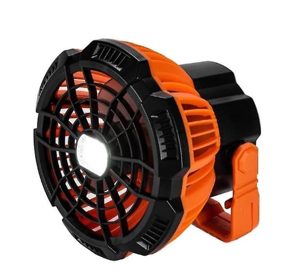 Genopladelig campingventilator til husholdningsbrug med LED-lys, timer, fjernbetjening, loftventilator til telt