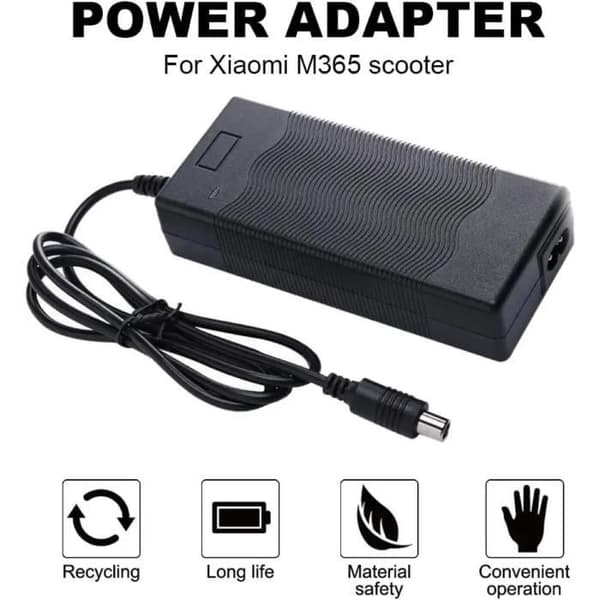 42V/2A elektrisk sparkesykkel-lader for Xiaomi M365, M365 Pro, Pro2 / MI 3 sparkesykkel, Ninebot ES2 E22 E25 batterilader