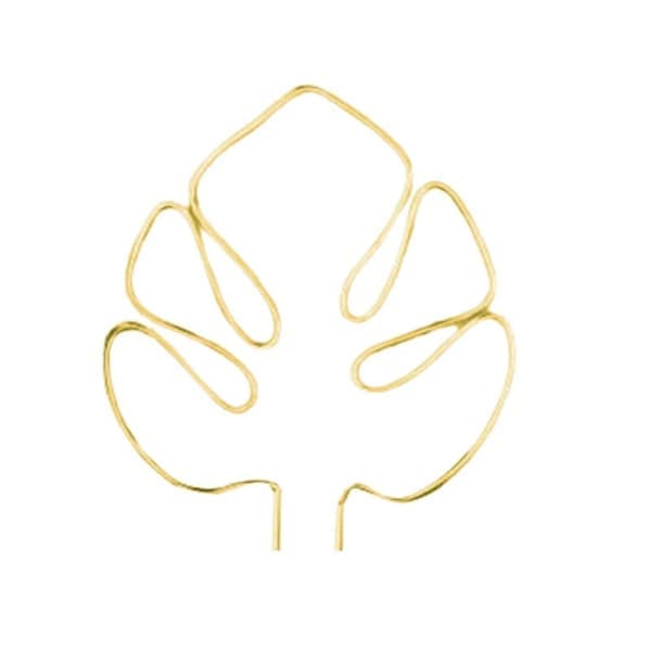 Monstera-formad växtställning, söta bladformade växtburar och stöd, trädgårdsstöd, växtstöd utomhus inomhus för växter gold