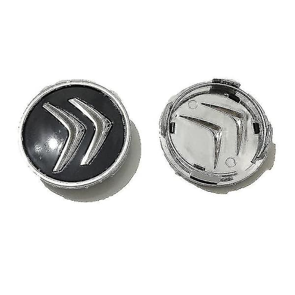 Xs 4 stk./sæt 60 mm bilhjuls center navkapsler til Citroen Størrelse: Sort