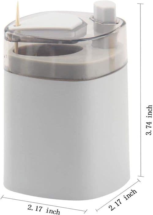Automatisk pop-up tandpetardispenser, tandpetarförvaringslåda (grå)