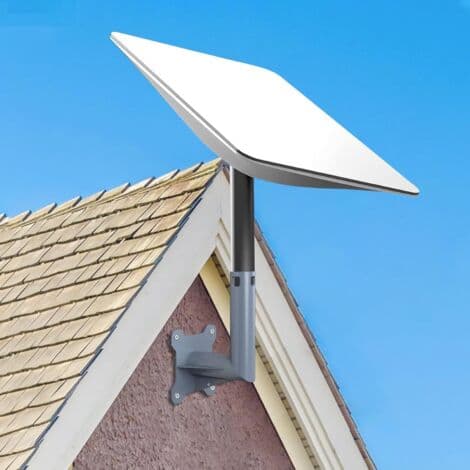 Väggfäste för Starlink internetkit – Takstångsmontering – Högkvalitativt stål – Kompatibel med V2 rektangulär antenn – Enkel installation