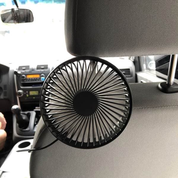 Universal 5V 360 graders rotation USB bilfläkt Stor vind Tre hastighetskontroll USB bilfläkt med sugkopp