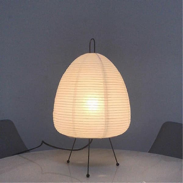 Japansk Ris Papper Lykta LED Bordslampa Vardagsrum Sovrum Sängbord Studierum Hotell Bostad Stativ