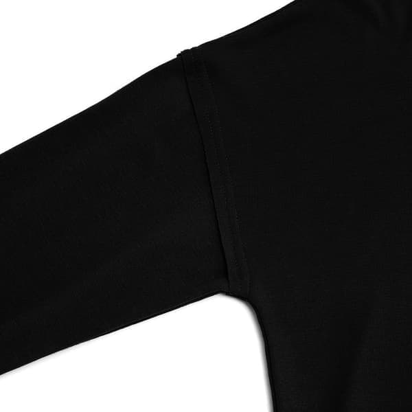 Hættetrøje til kvinder Teenagertoppe Vendbar Oversize Pullover-Sort - Perfet L