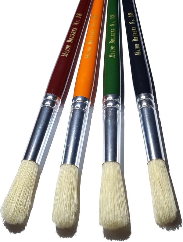 Major Brushes Chunky målarpenslar storlek 18 för barn - 4-pack