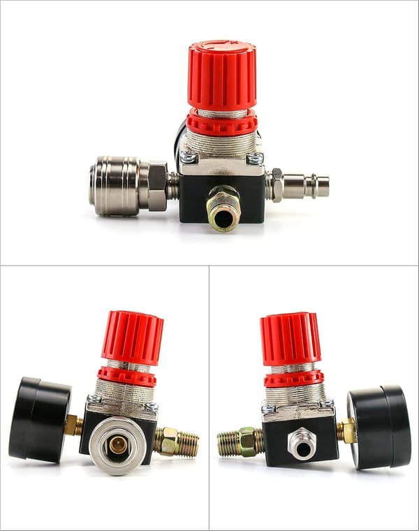 Luftkompressor tryckregulator, 1/4\" reglerventil med 175PSI tryckventil för luftkompressor, tryckluftsverktyg, 240V