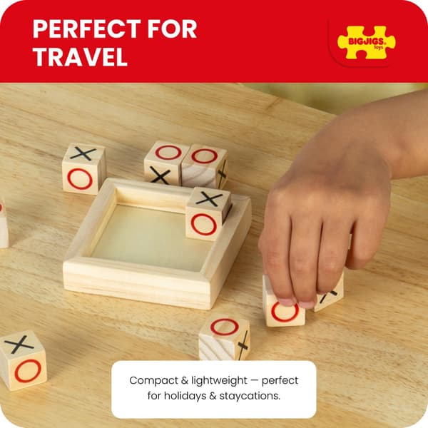 Mini Luffarschack för barn, Tic Tac Toe i trä