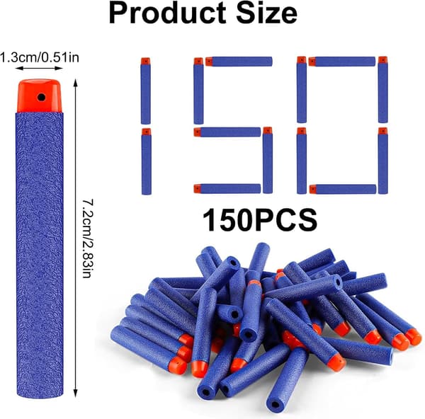 150 stycken pilar för Nerf
