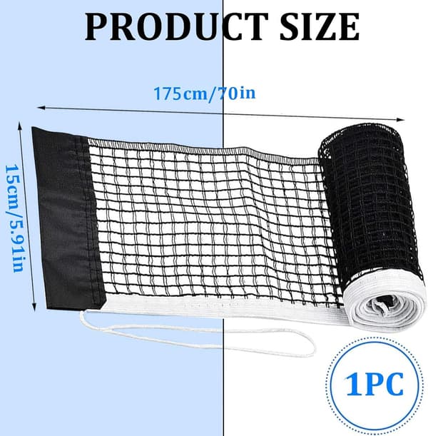 Bordstennisnät ersättningsnät 175 cm, hopfällbart i polyester och nylon