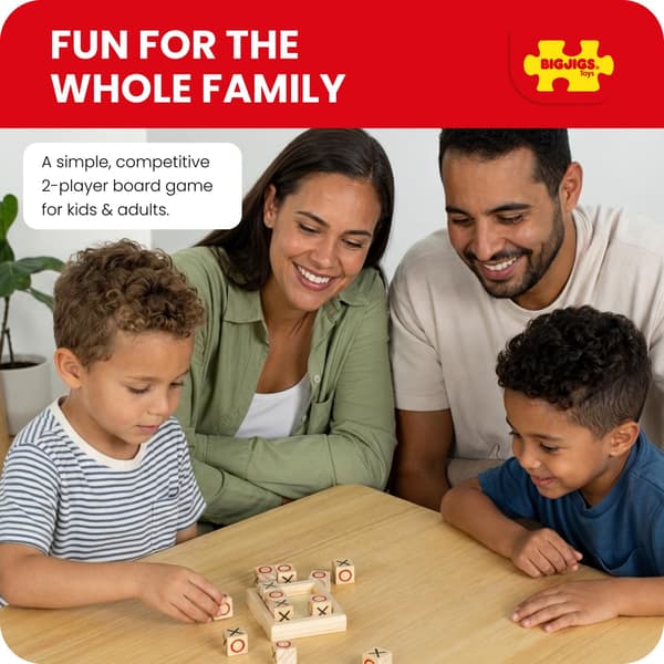 Mini Luffarschack för barn, Tic Tac Toe i trä
