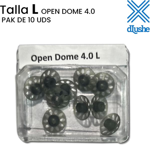10-pack Open Dome 4.0L för Phonak, Unitron och Hansaton hörlurar 4.0 - Storlek L 10 mm diameter