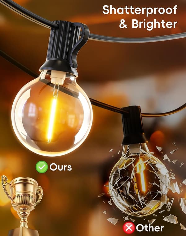Utomhusbelysning för trädgård nätdriven - 9M 30Ft Festoon Light LED-slinga G40