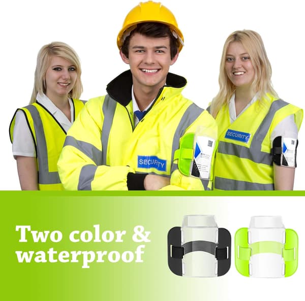 2 st Hi Vis Sia-korthållare för armen, säkerhetskorthållare, 2 färger