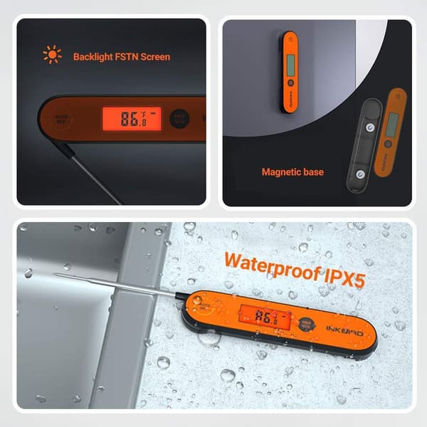 INKBIRD IHT-1P Kött- och matlagningstermometer, snabbavläsande termometer
