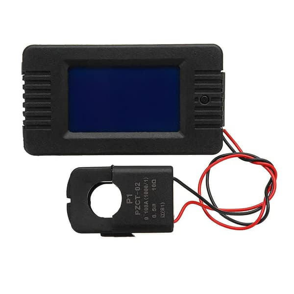 AC 80-260V 100A Ström Spänning Amperage Effekt Energi Panelmätare LCD Digital Display Amperemeter Voltmeter Multimeter med öppen CT