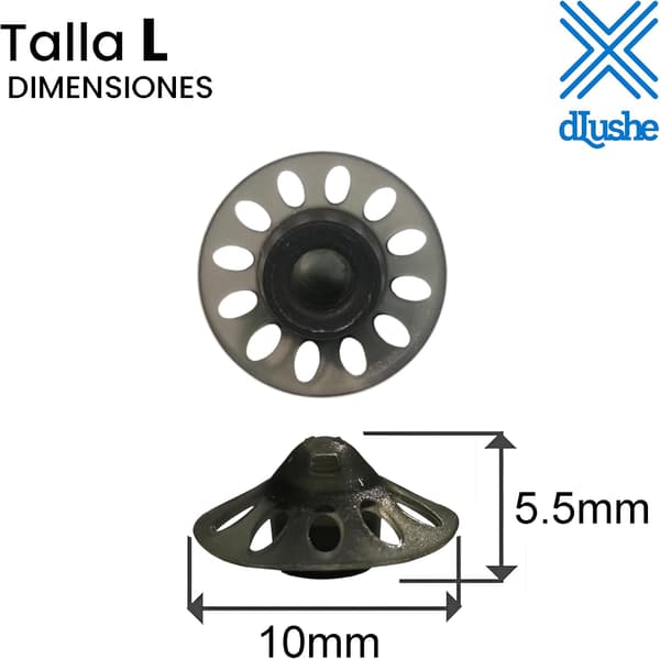 10-pack Open Dome 4.0L för Phonak, Unitron och Hansaton hörlurar 4.0 - Storlek L 10 mm diameter