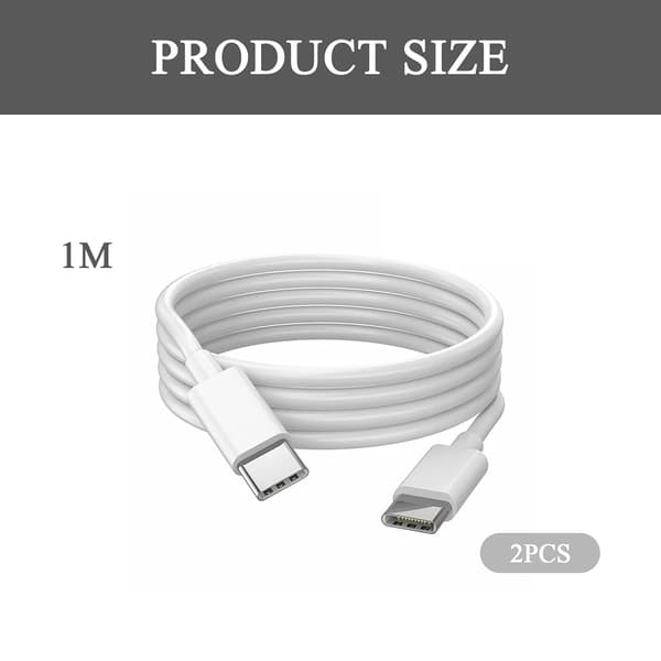 USB-C till USB-C laddningskabel, USB-C laddarkabel, för snabbladdning av iPhone