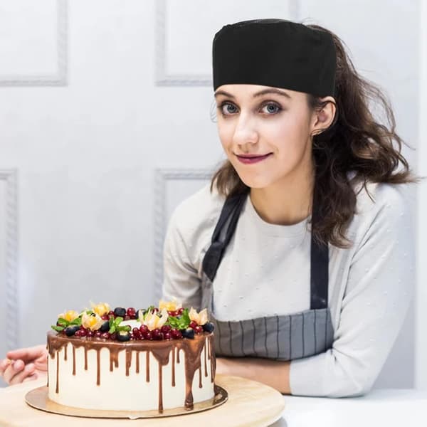 4 st unisex kockmössor justerbara köksmössor svarta