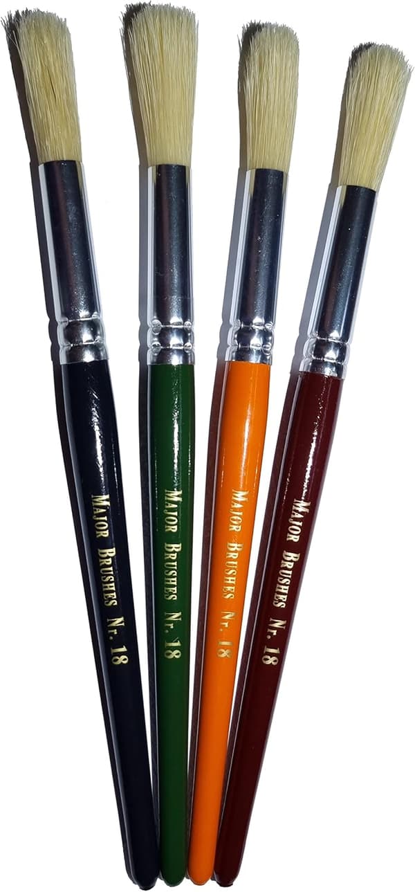 Major Brushes Chunky målarpenslar storlek 18 för barn - 4-pack