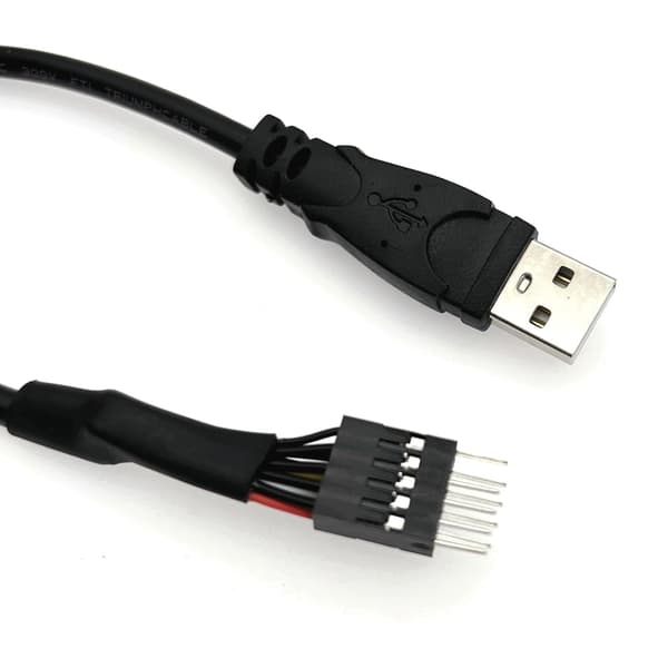 9-stifts moderkort hane till USB 2.0 typ A hane adapterkabel för PC till USB-kontakt
