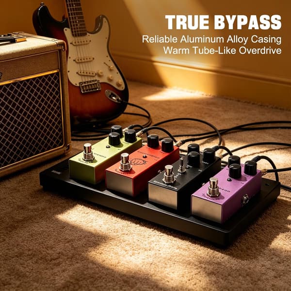 Elektrisk gitarr-effektpedal - DC 9V / Röd / Klassisk Chorus True Bypass Mini Single-effektpedal [för elgitarr & bas]