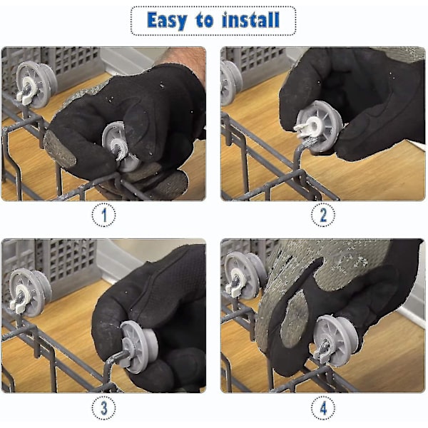 8 hjul till Siemens Bosch diskmaskin Universal nedre korg hjul