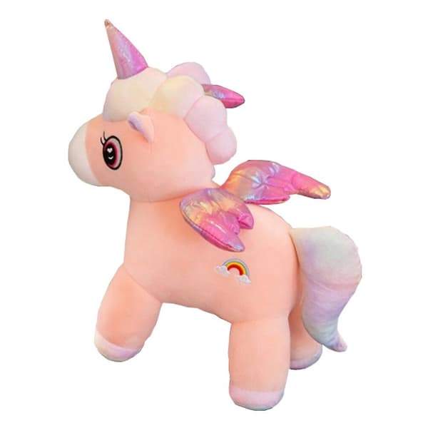 1 st underbar plysch enhörningsdocka dekor tecknad flicka sova lång kudde (28 cm)