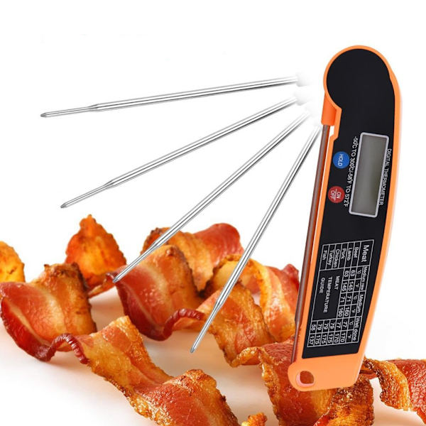 Digital multifunktionell mattermometer för kök, hopfällbar
