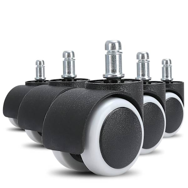 Kontorsstolsrullar, ljudlösa polyuretan (PU) kullagerstolsrullar, tunga datorstolssvängbara rullar, 5-pack rullar.