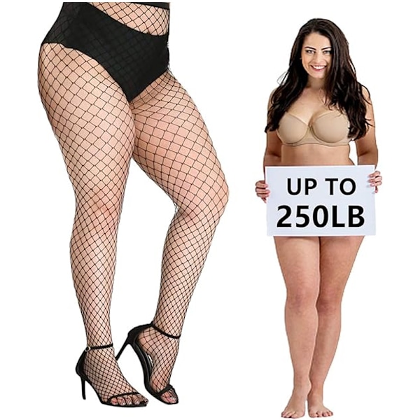 Fisknätsstrumpor Tights Hög midja Strumpbyxor Fisknät för kvinnor