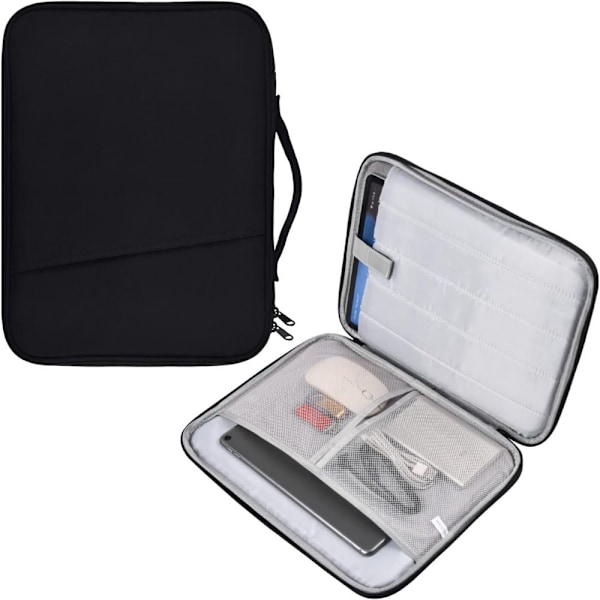 12,9 tums surfplattefodral för 2024 iPad Pro M4/iPad Air M2 13 tum/Pro 12,9 tum, Samsung Galaxy Tab S9+Plus, S8+, S7+ Plus, S7 FE 12,4 tum Bärväska black