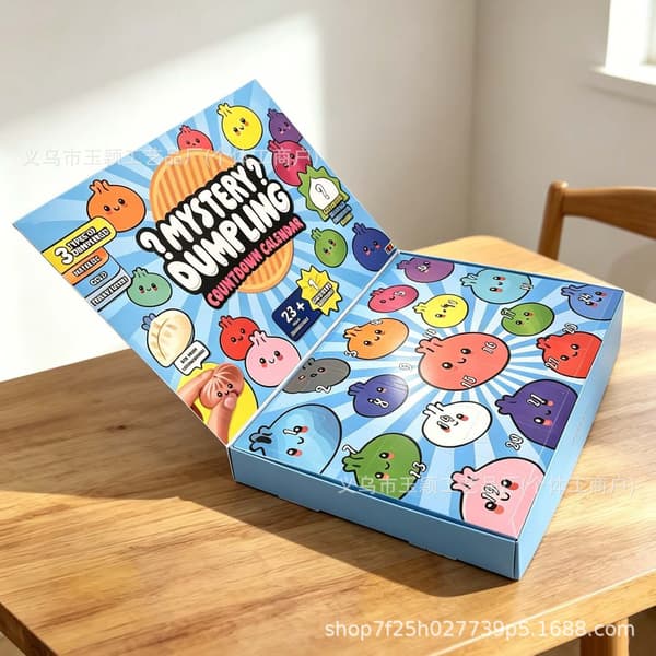 2026 Ny Squishy Bun Bao Bun Mysterium Julekalender (24 TILFELDIGE Dumplings)